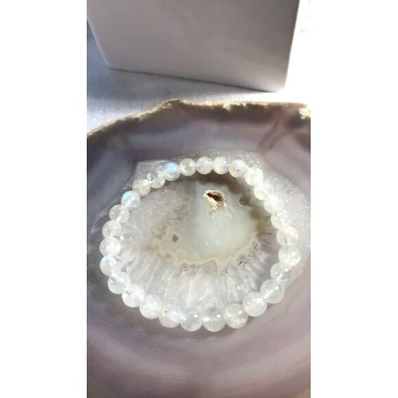 Moonstone Beaded Stretch Bracelet - Picture 3 of 3